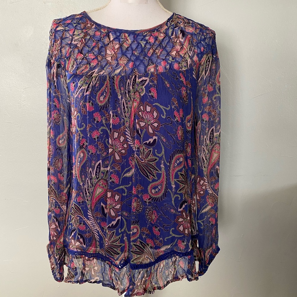 SUNDANCE multicolor Long Slevee Top size XS